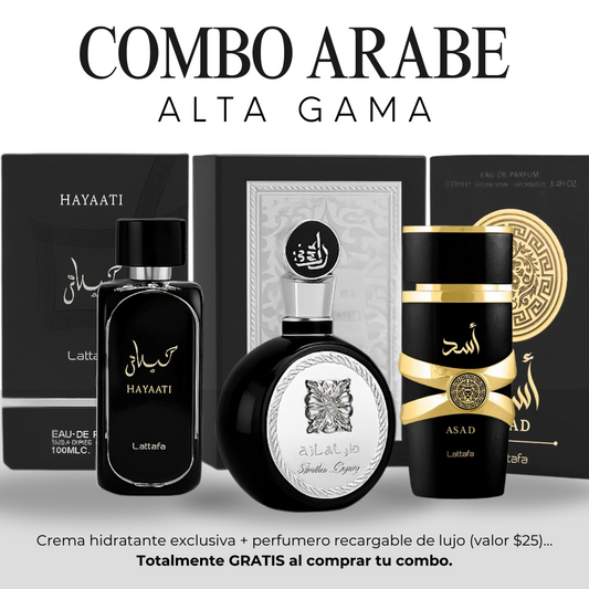 Fakhar Lattafa + Hayaati Lattafa + Asad Lattafa | 100 ML | Estuche de Lujo