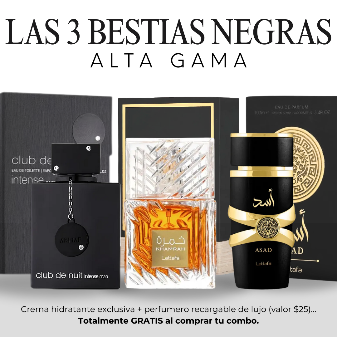 Club de Nuit 100ml + ASAD Lataffa 100ml + Khamrah 100ML + OBSEQUIOS